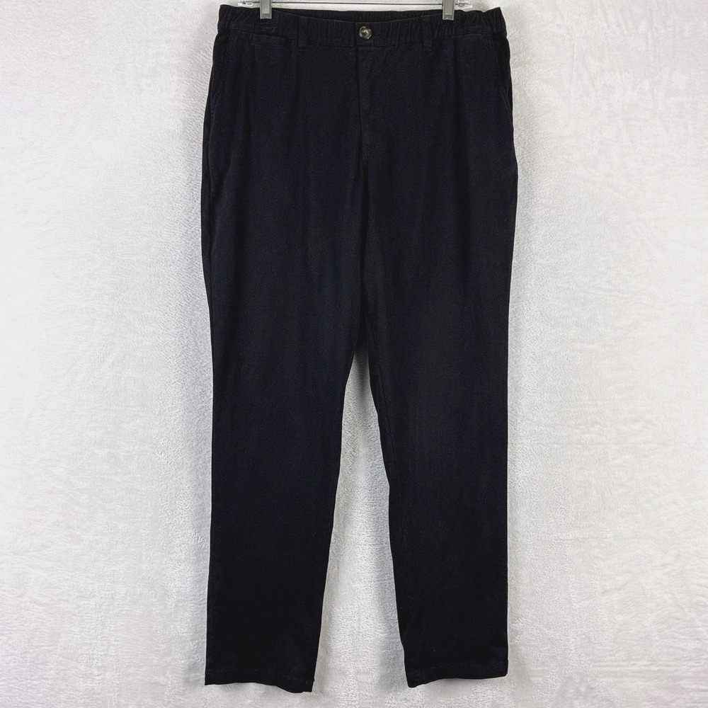 Cove USA Pants Mens 34x30 Black Pull On Chino Outdoor Stretch Beach Preppy